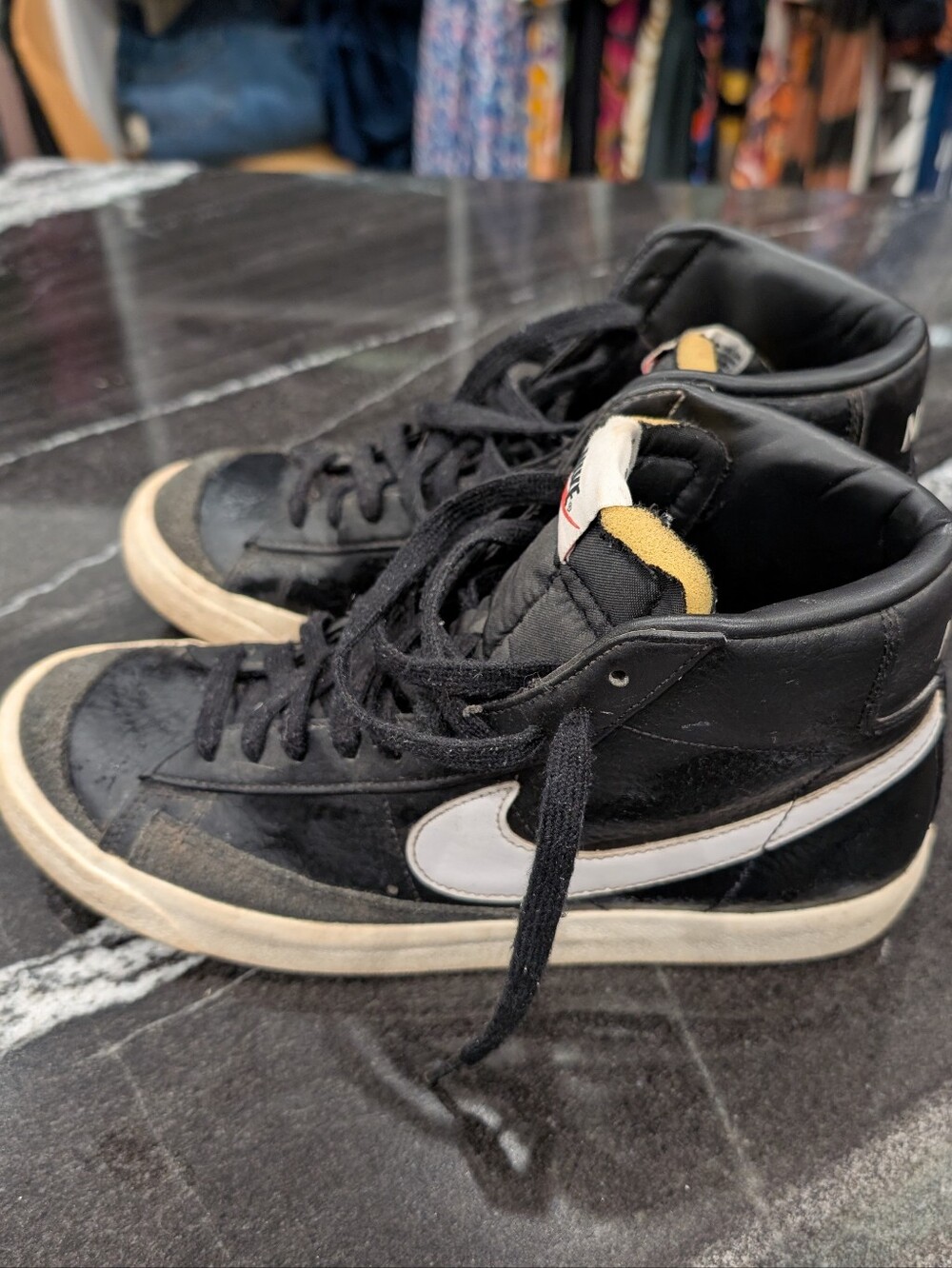 Nike Black and White High-Top Sneakers